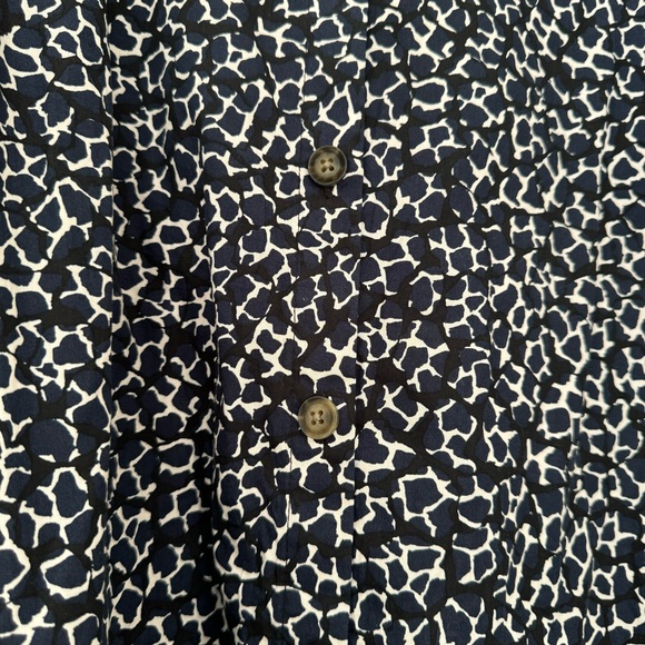 Navy patterned blouse - Picture 2 of 2